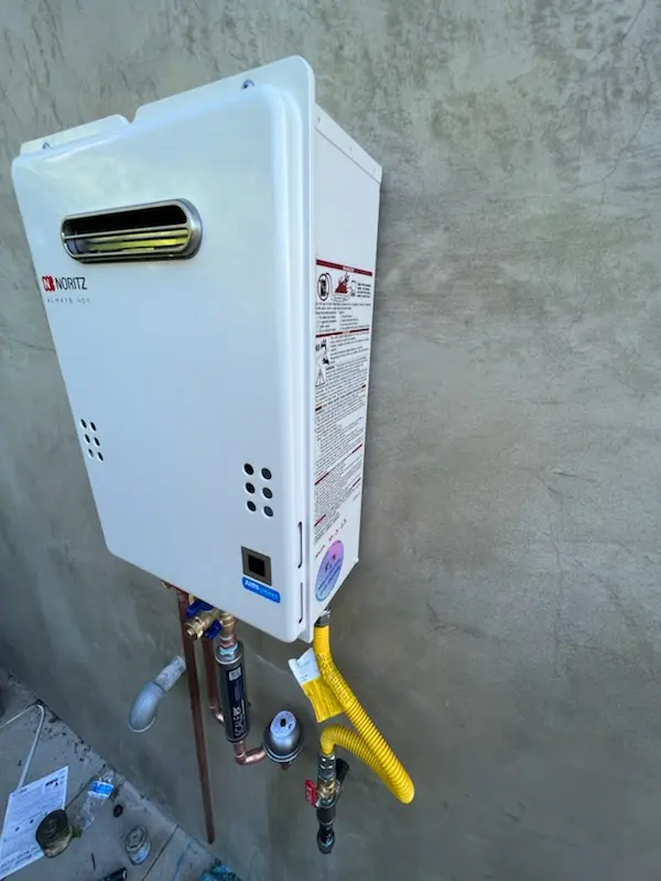Tankless water heater installation for Whitemarsh Hunt homes
